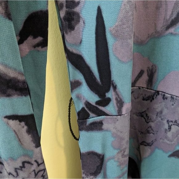 Tory Burch Blue & Violet Floral Viscose Signature Print Dress  XS - Picture 4 of 10